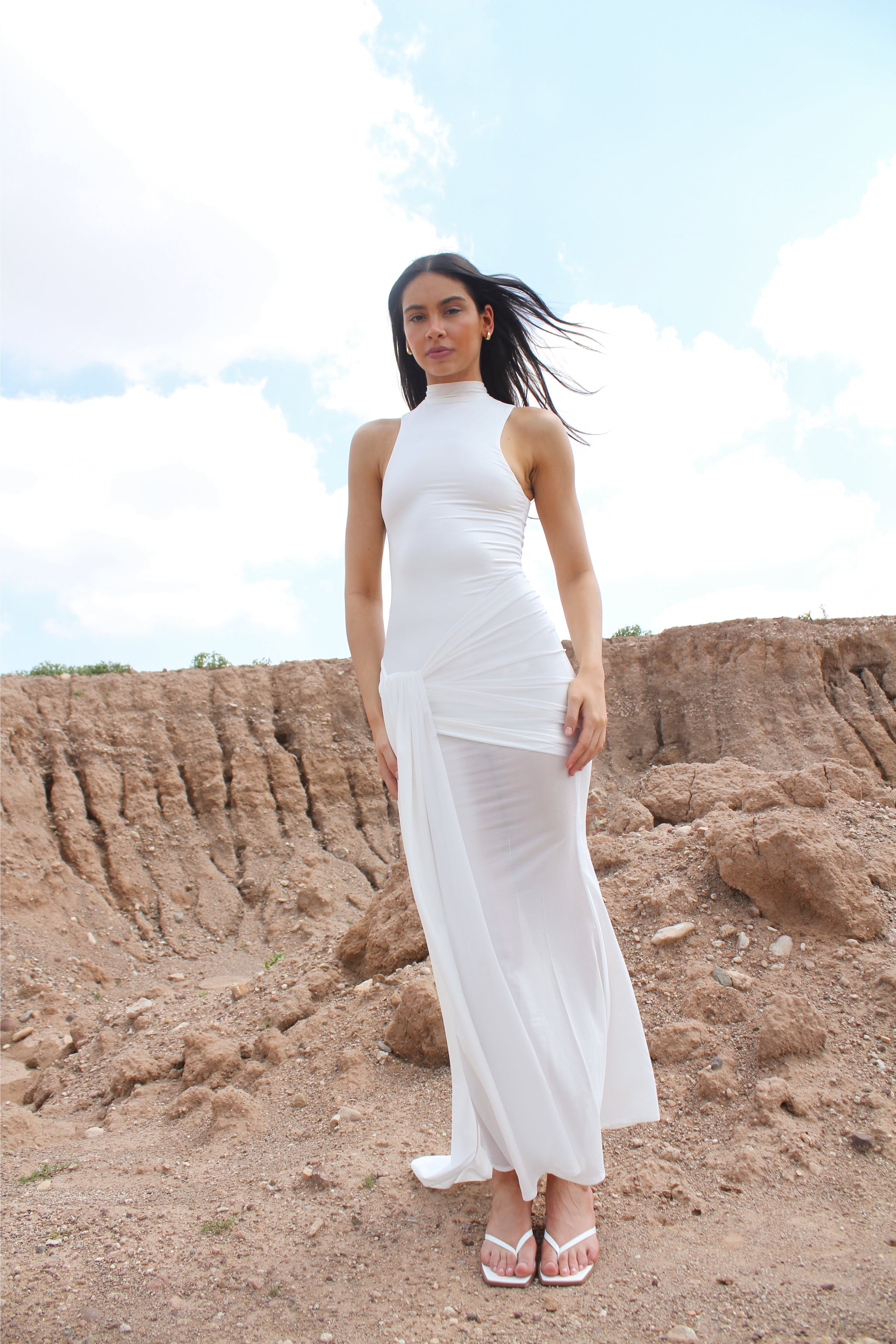 long sarong dress MESH MAXI WHITE – Kade women Inadays Mens Shirts Muscle Built with extra length Color:Petticoat + Pair of Bows DarkMauve (RosyBrown)